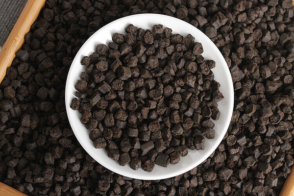 HelloYoung 500g Yunnan Pu'er Ripe Tea 09 Menghai Nuoxiang Tea Fossil New C1 Crushed Silver