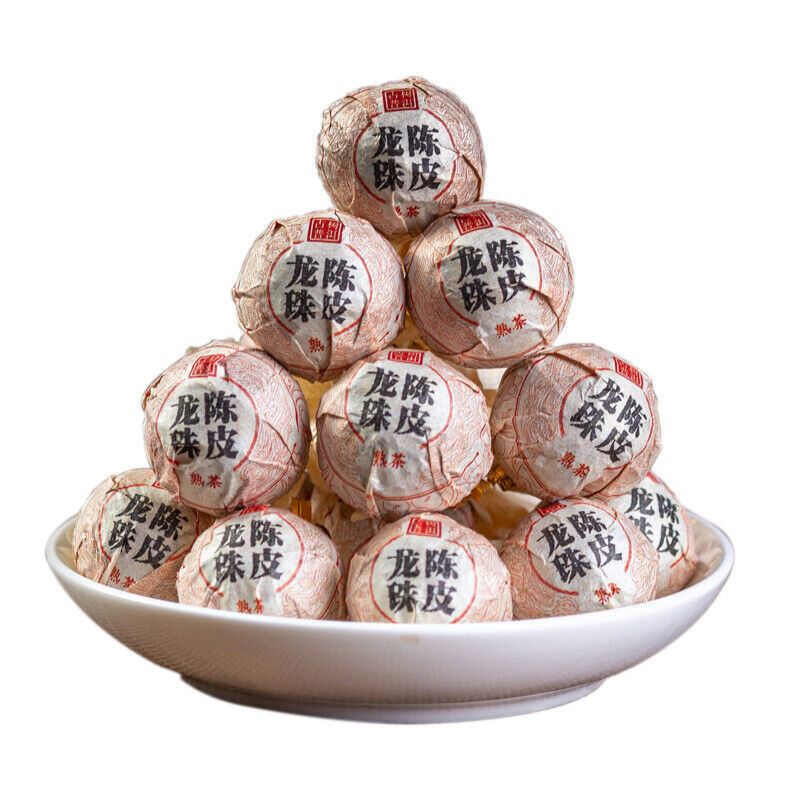 500g Yunnan Pu'er Tea Tangerine Peel Dragon Beads Xiao Tuo Old Ripe Tea Bulk