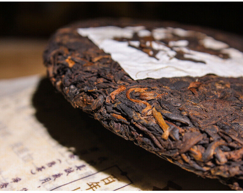 HelloYoung Puerh Ripe Tea Old Banzhang Ripe Tea Cake 357g Pu'er Tea Yunnan Pu'er Tea Cake