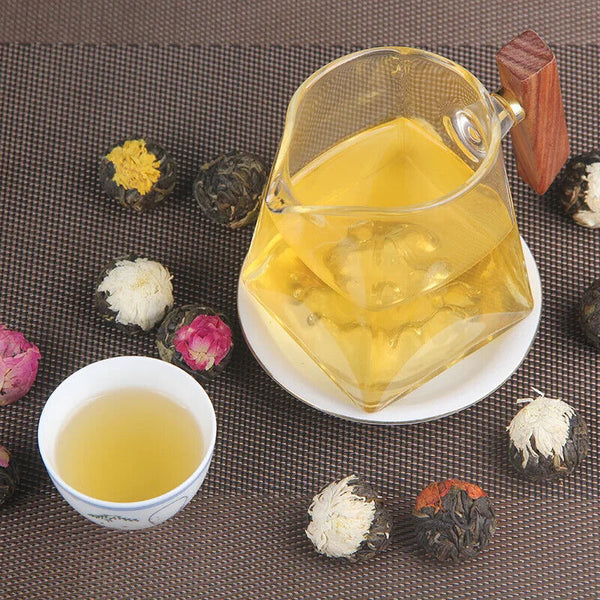 Flower Fragrance Yunnan Shen Puer Dragon Pearls with Different Flower Lily Rose