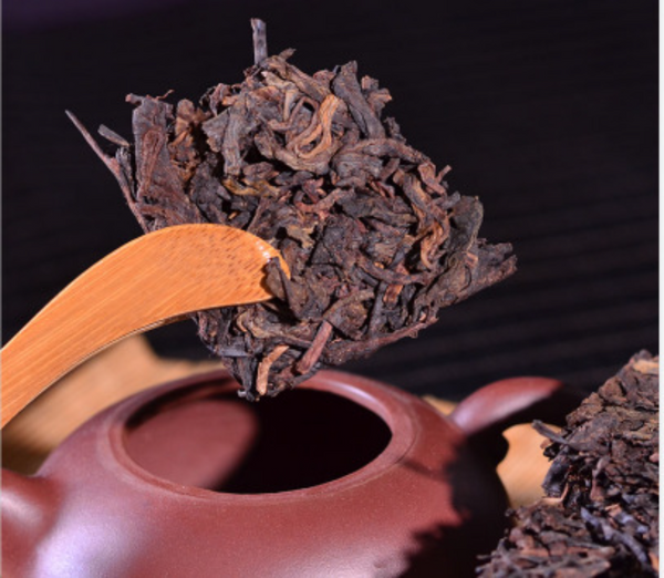 HelloYoung Yunnan Pu'er Ripe Tea Brick Old Pu'er Old Tea Brick 250g Ripe Tea Brick