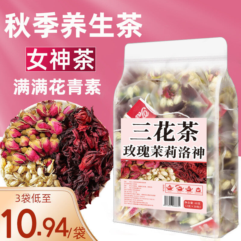 Rose Jasmine Hibiscus Blend Triple Flower Goddess Tea