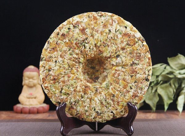 HelloYoung Pu-erh Tea Cake Raw Tea 357g Tea Flower Pu-erh Cake 谷花普洱茶饼生茶357g茶花普洱饼大雪山茶区普洱茶叶