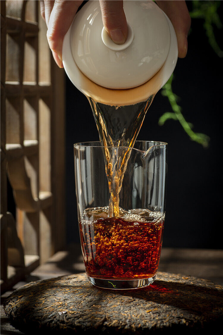 HelloYoung 357g Yunnan Brown Mountain Pu-erh Ripe Tea Ancient Tree Seven Seeds Cake