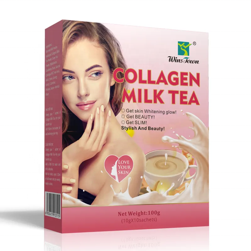 Collagen Milk Tea Stylish and Beauty Protein Powder Instant Powder 10g*10bags Main image