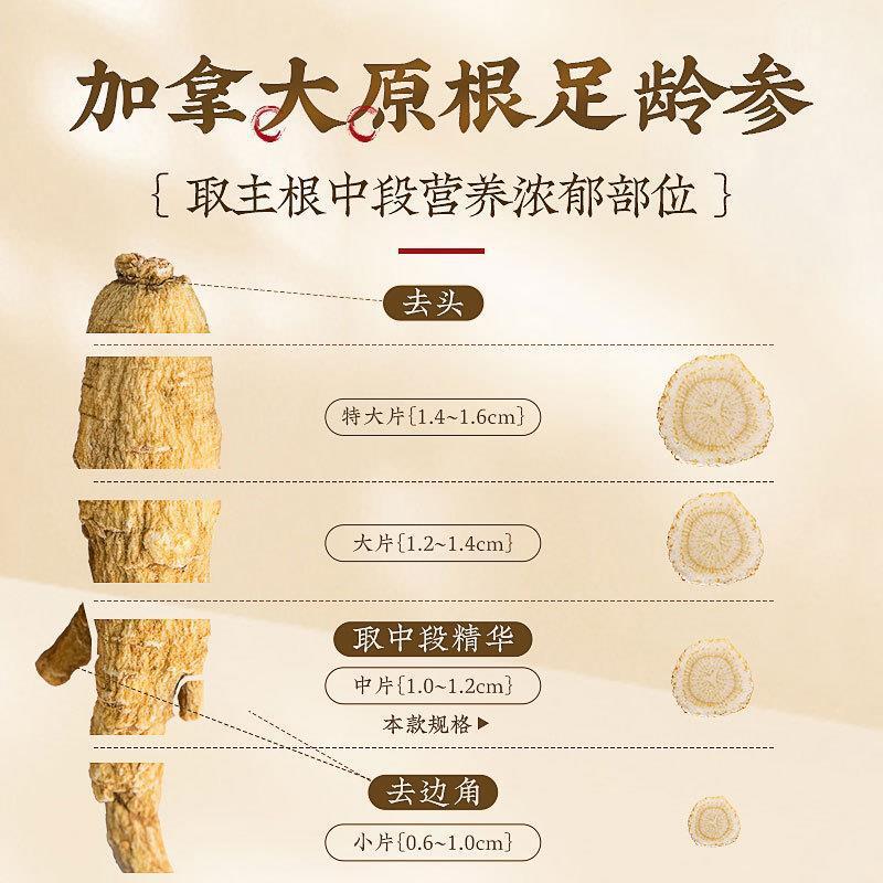 Zhuangmin American Ginseng Slices Chinese Health Tea Canada Raw Materials