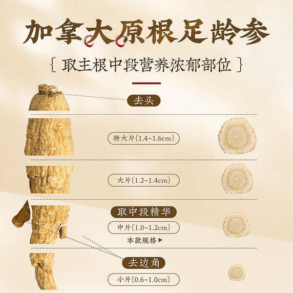 Zhuangmin American Ginseng Slices Chinese Health Tea Canada Raw Materials