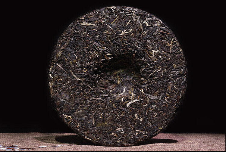 HelloYoung Yunnan Puerh Tea Scrape Wind Walled Puerh Tea Raw Tea Cake 357g/12.59oz