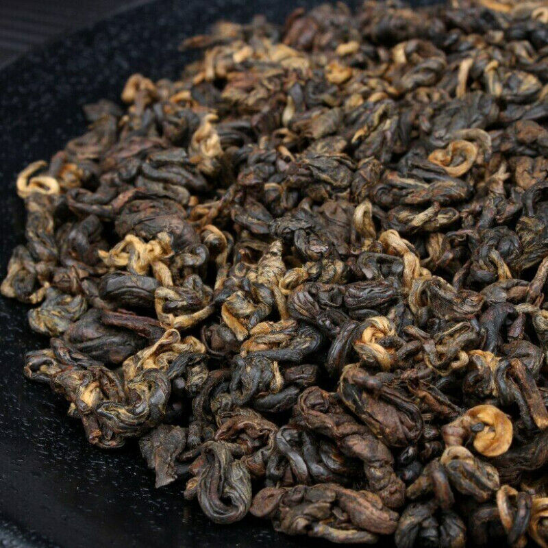 HelloYoung Dian Hong Tea Dian Hong Snail FengQing Chinese Tea Dianhong Yunnan Black Tea