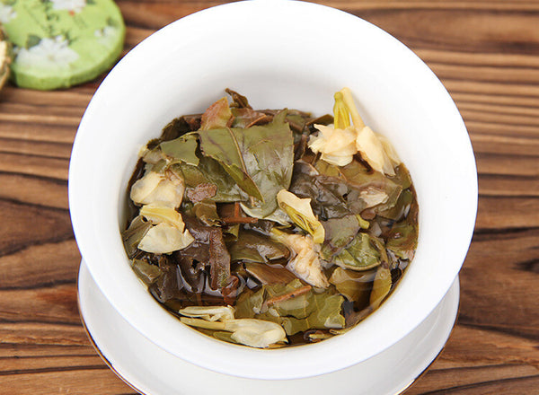 Yunnan Old White Tea White Tea Jasmine Flower Tea Premium Compressed Tea Cakes