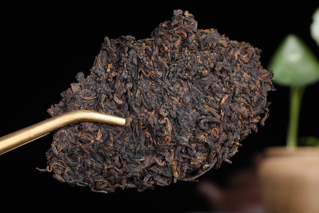 HelloYoung 357g Yunnan OldPanzhang Puerh Ripe Tea Cake Menghai Flavor Pure Material
