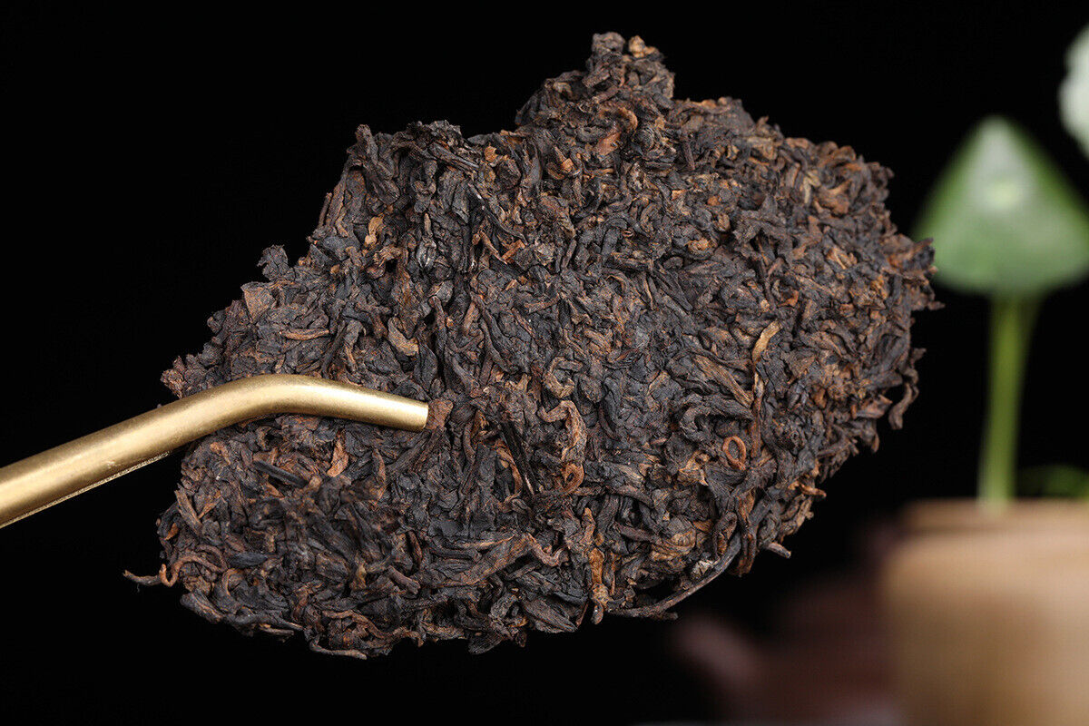 HelloYoung 357g Yunnan OldPanzhang Puerh Ripe Tea Cake Menghai Flavor Pure Material