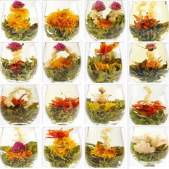 HelloYoung 20 Pcs Chinese Blooming Flower Tea Natural Handmade Flower Tea Ball Herbal Tea