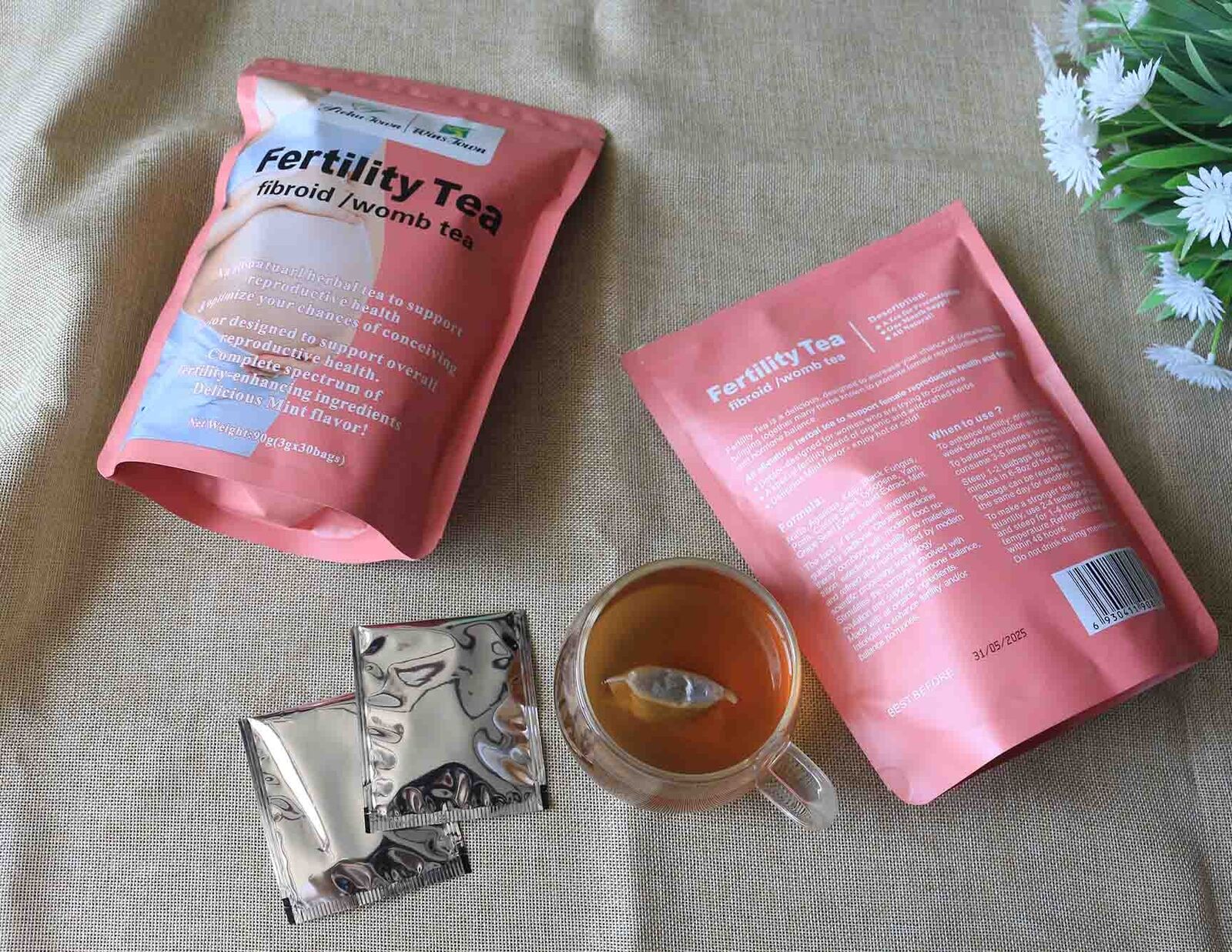 Herbal Teabag Factory Womb Detox Tea Female Fertility Fibroid Tea