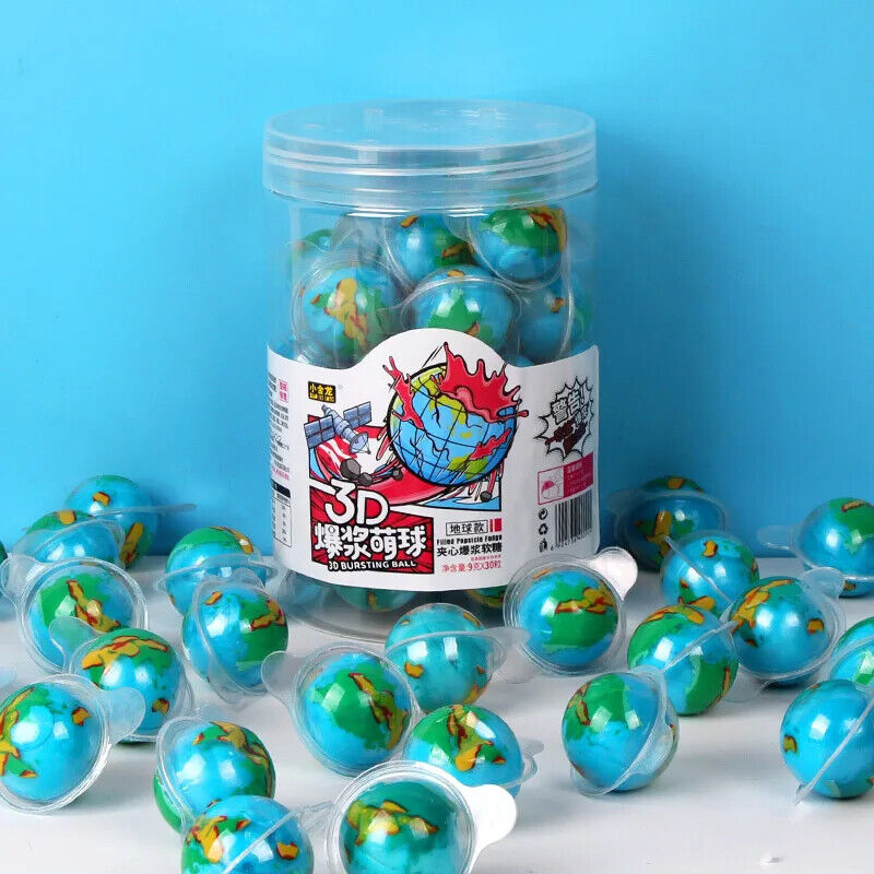 Fruit Flavored 3D Gummy Ball Candy Spherical Gum Eyeball Gummy Candy 30pcs
