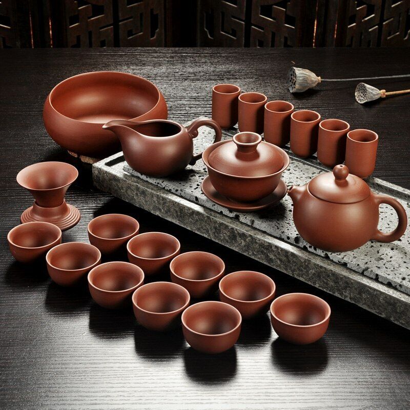 Handmade Drinkware Purple Sand Teapot Tea Set Ceramic Teapot Cup China Kung Fu