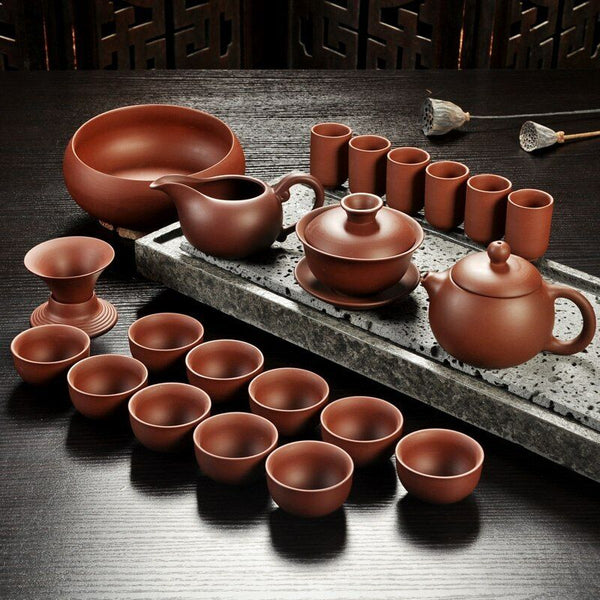 Handmade Drinkware Purple Sand Teapot Tea Set Ceramic Teapot Cup China Kung Fu