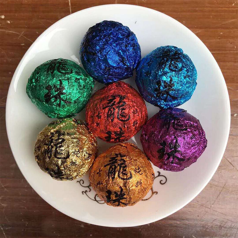 HelloYoung 168G Holiday Gift Tea Big Tree Puerh Tea Raw Tea Colorful Dragon Pearl Tea