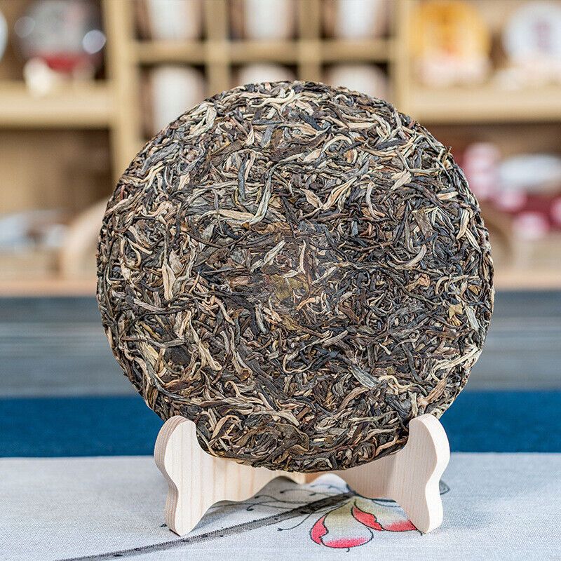 HelloYoung 357g Mint Pond Puerh Raw Tea Cake Yunnan Yiwu Ancient Tree Puerh Cake Tea