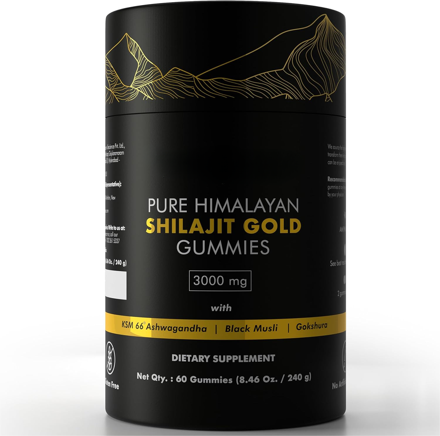Pure Himalayan Shilajit Gummies Organic,Boost Energy,Stress Relief  Healthy Help