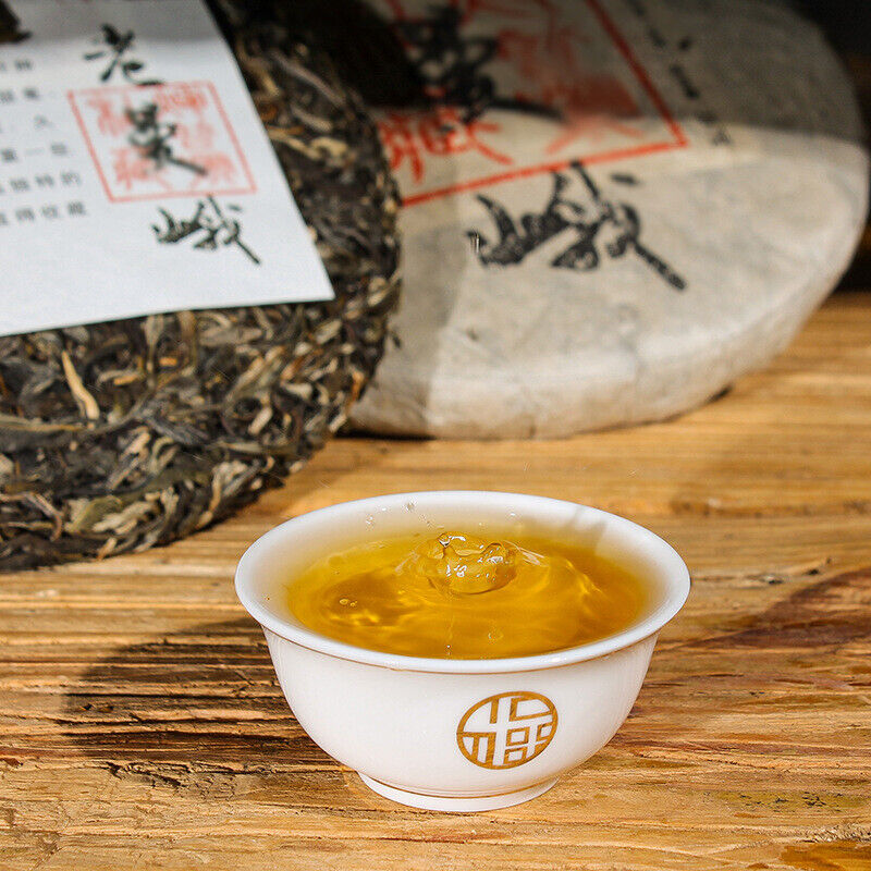HelloYoung 357g Puerh Raw Tea Cake Pu-erh Raw Tea Cake Yunnan Pu-erh Tea Cake 布朗山老曼峨古树茶