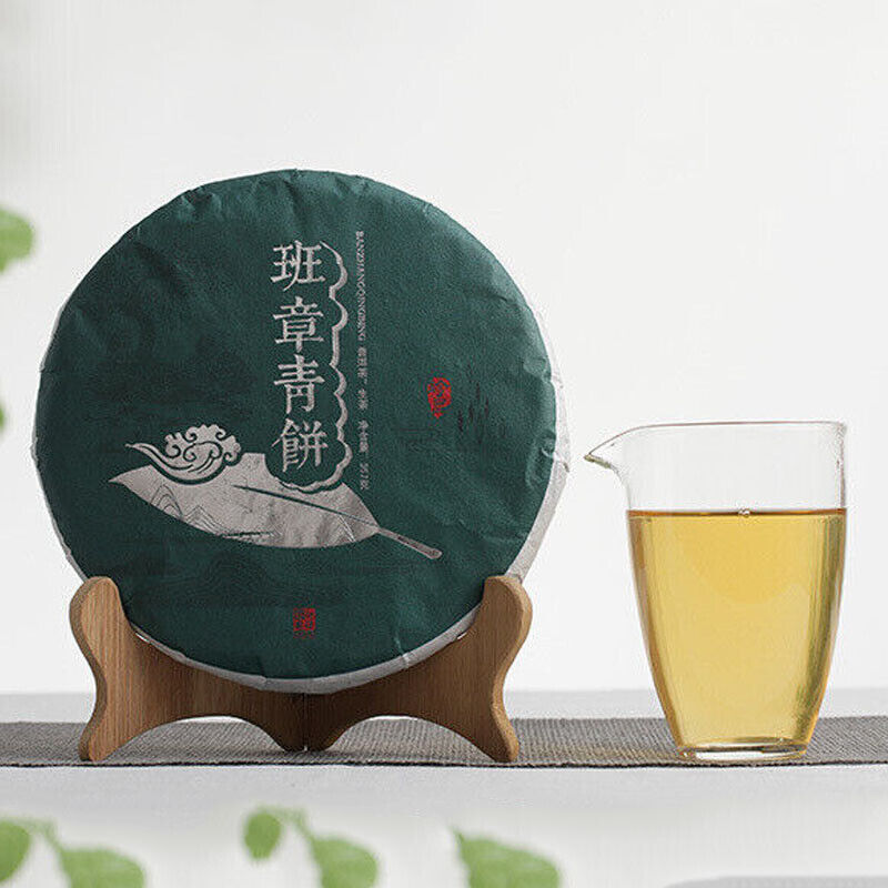 357g Yunnan Puerh Tea Banzhang Green Cake Large Tree Old Tree Puerh Raw Cake Main image