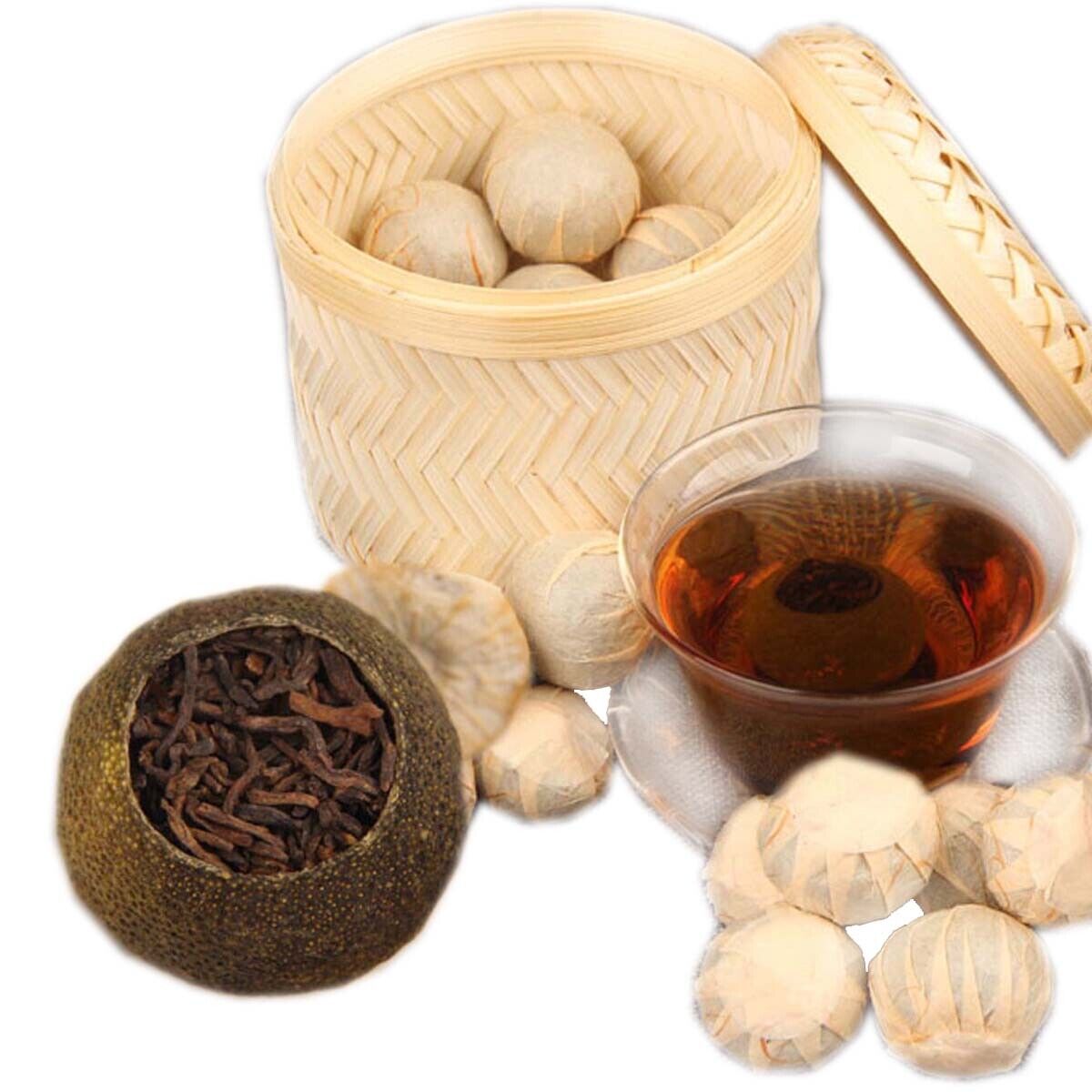Puerh Tea Orange  Peel Ripe Puerh Tea Small Green Mandarin Shu Cha Barrel  250g