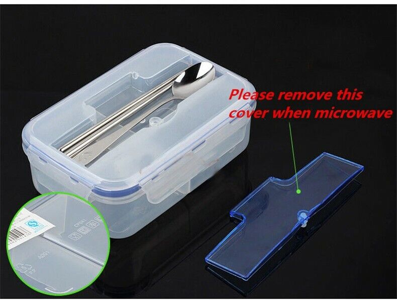 Plastic Clear Tableware Buckle LunchBox Can Microwave Oven Bento Dinnerware Nice