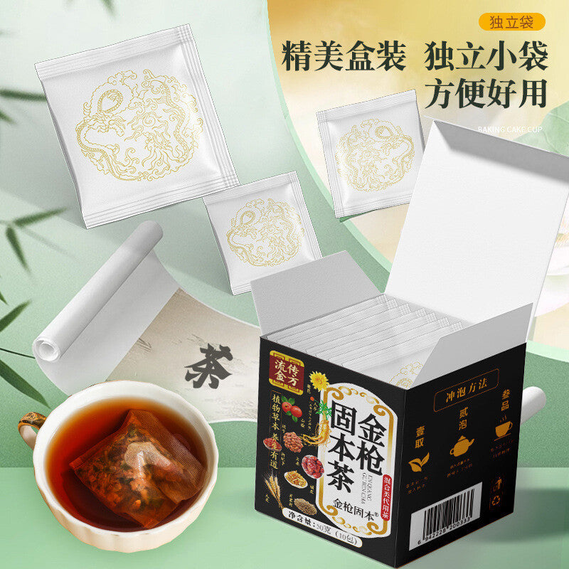 Golden Gun Solid Tea Ten Treasure Tea Health Tea Ginseng Wolfberry Tea Main image