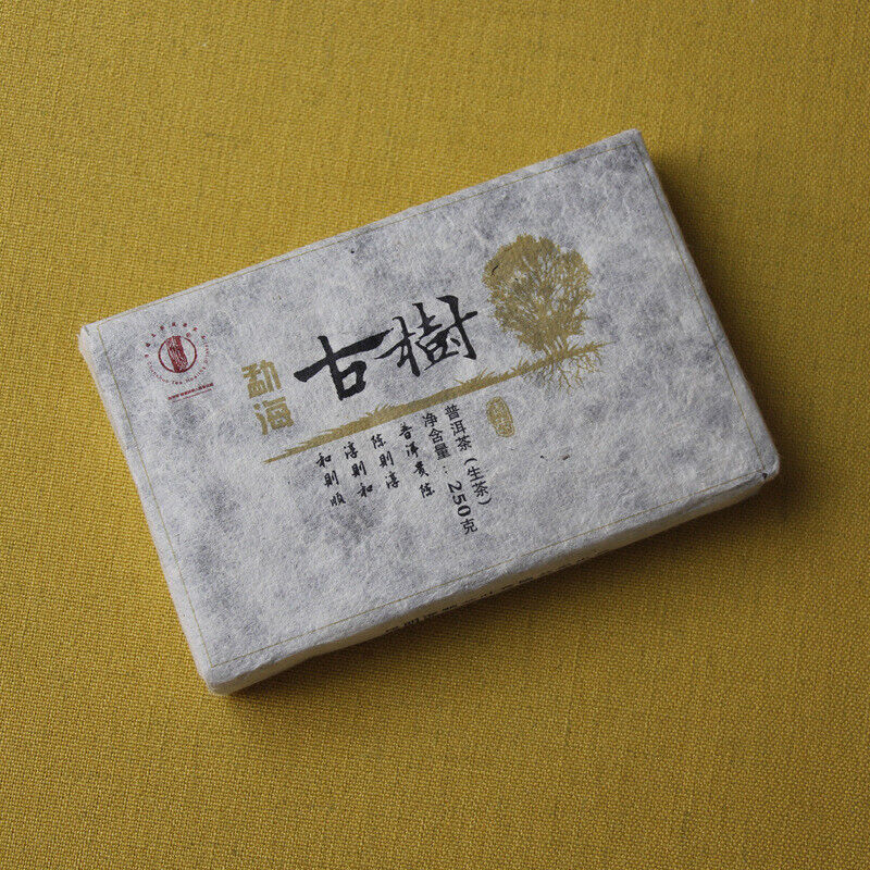 HelloYoung 250g Yunnan Pu'er Tea Menghai Ancient Brick Tea Bada Mountain Jiao Mu Aged Pu'er