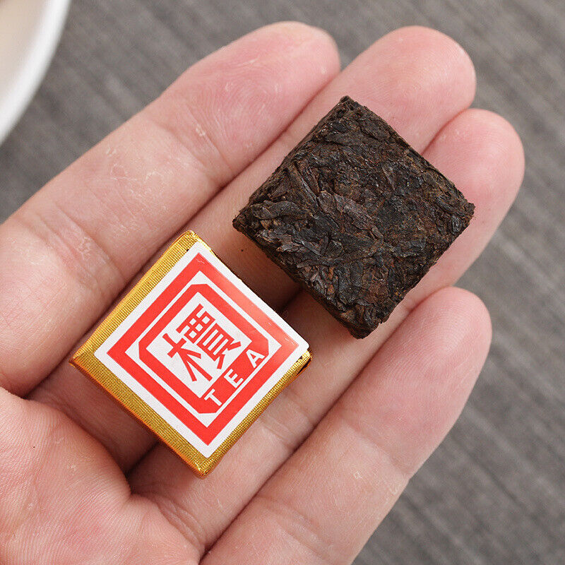 HelloYoung Menghai Pu'er ripe tea small square brick tea leaves sinensis word Pu'er tuocha