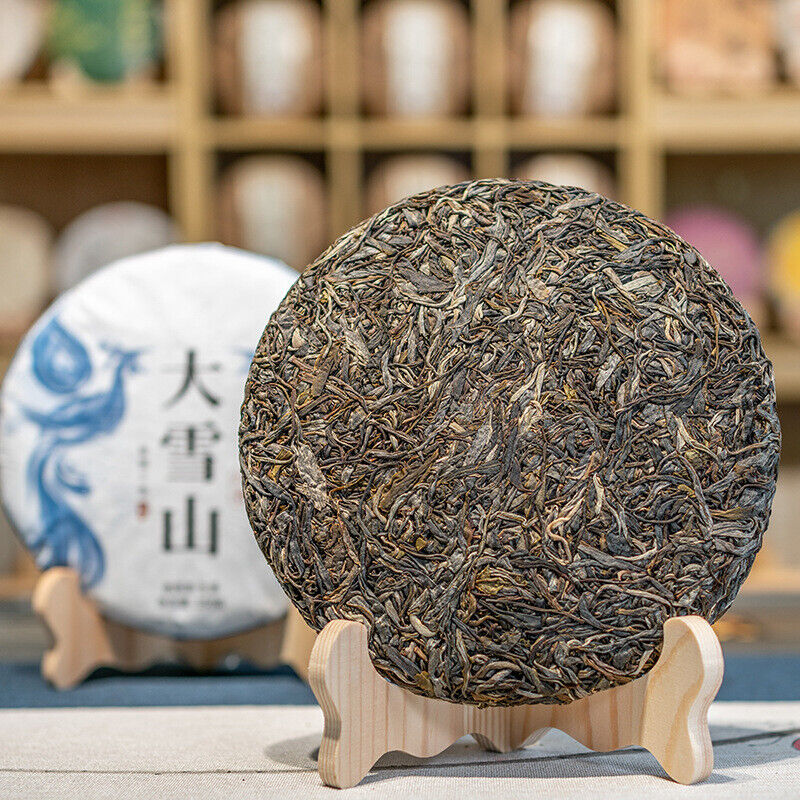 HelloYoung 357g DaXueshan Pu'er Raw Tea Yunnan First Spring Ancient Seven Seed Cake Tea