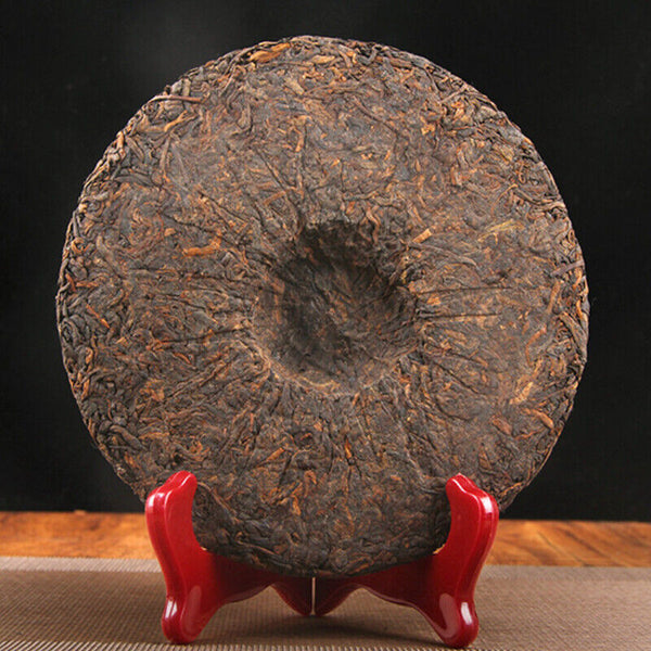 HelloYoung Pu'er Tea Cake Pu'er Ripe Tea Golden Bud Lao Ban Zhang Pu'er Ancient Tree 357g