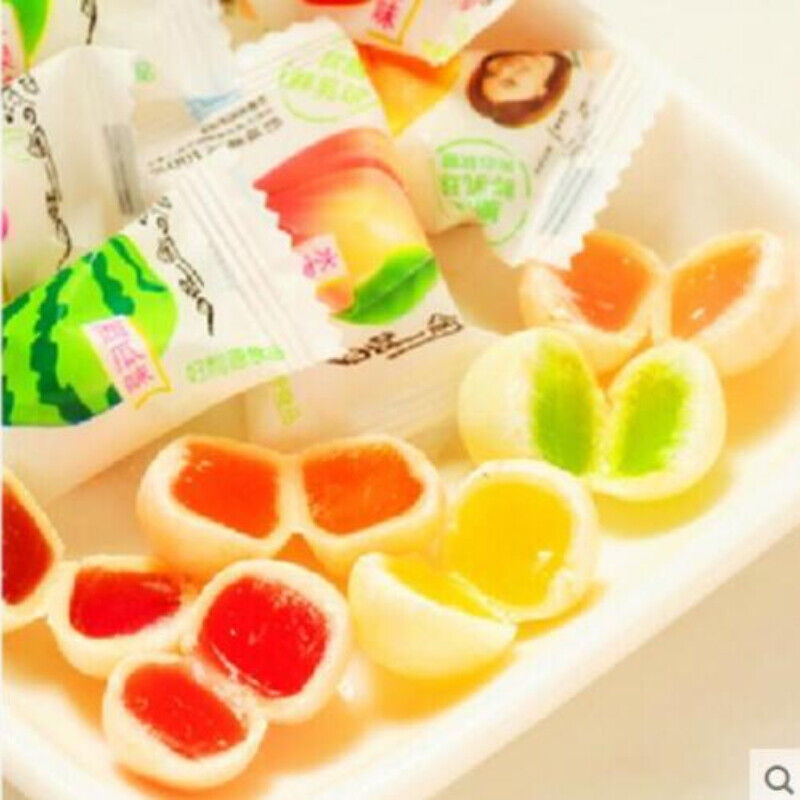 HelloYoung Chinese FoodMulti Tastes Stuffed Soft Candy Crispy Fresh Milk Balls Candy,