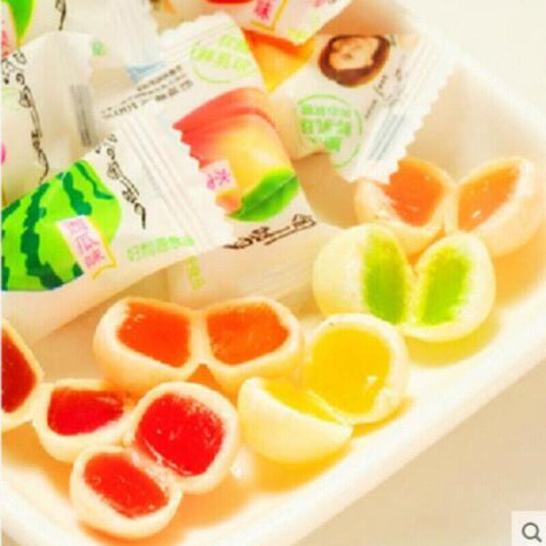 HelloYoung Chinese FoodMulti Tastes Stuffed Soft Candy Crispy Fresh Milk Balls Candy,