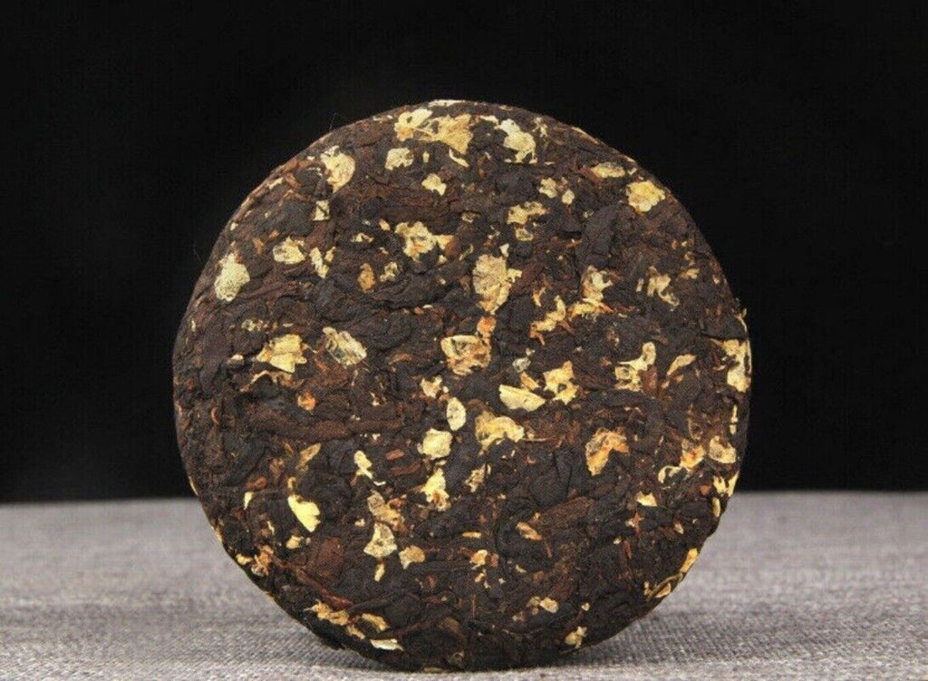 Jasmine Ripe Pu-erh Tea Cake 100g Premium Flower Infused Aged Chinese Puerh