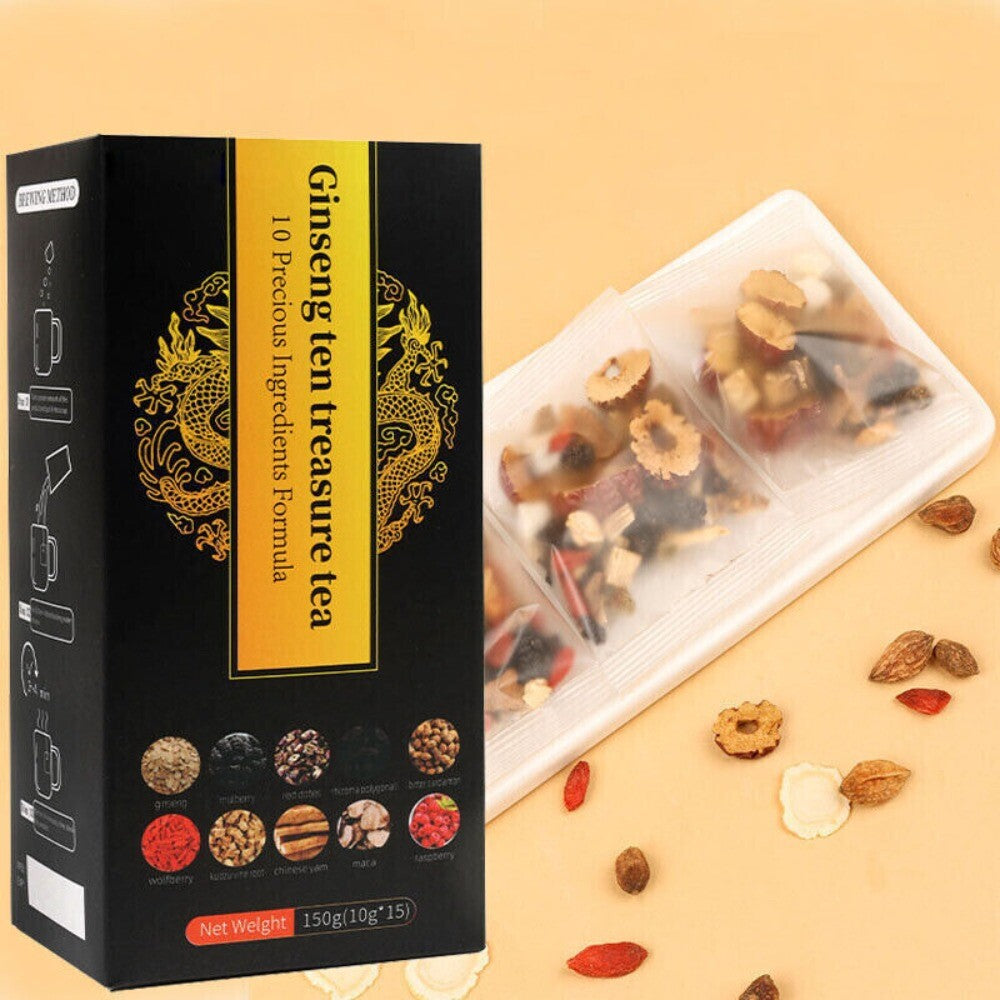 Ginseng Ten Treasure Herbal Tea Traditional Chinese Kidney Support Formula