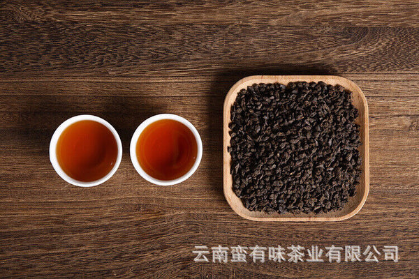 Yunnan Puerh Ripe Tea, Menghai Glutinous Fragrance Tea Fossilised Loose Tea 500g