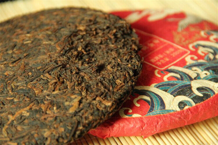 HelloYoung 200g Cang Pu Golden Bud Puerh Tea Ripe Cake Tea Menghai Chen Xiang Pu'er Cake