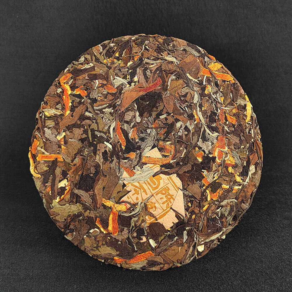 357g Chen Pi White Tea 2022 Yunnan White Tea Large Leaf Tea Cake 陈皮白茶 白茶柑普