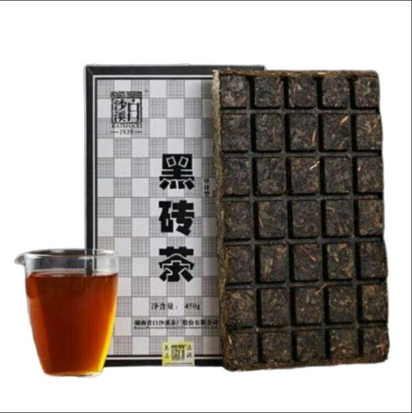 HelloYoung 450g HEI ZHUANG CHA China Anhua Baishaxi Instant Dark Tea Shortcut Brick Tea