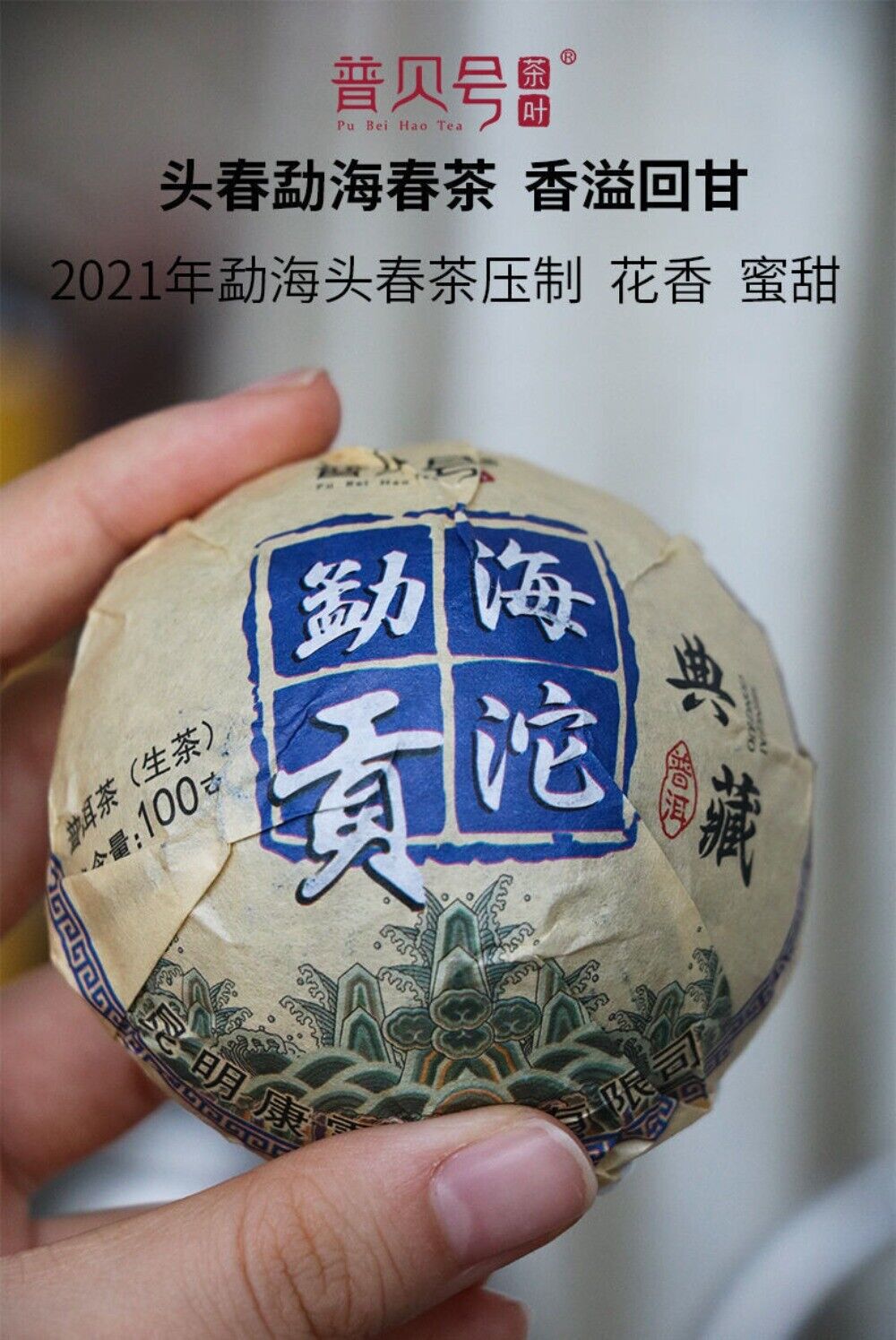 2021 Menghai Gong Tuo Raw Puerh Tea 100g Spring Harvest Premium Sheng Pu-erh Main image