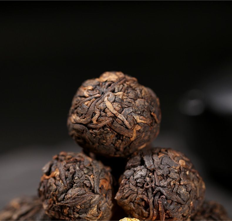 Pu'er Tea Cooked Tea Old-Tree Dragon Ball Mini Tuo Tea Yunnan Menghai Cooked Tea
