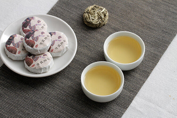 HelloYoung 500g Yunnan Pu'er Tea Pressed White Hairs Silver Needle Small Cakes Mini Tuo Tea