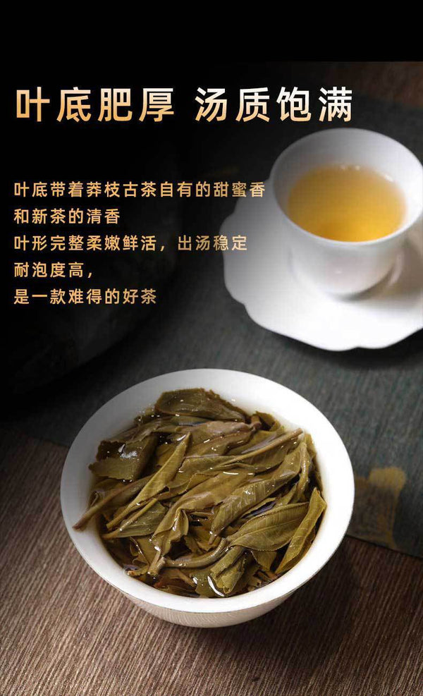 HelloYoung 357g Yunnan Tea Pu'er Raw Tea Savage Ancient Tree Pu'er Tea Pu'er Tea Cake