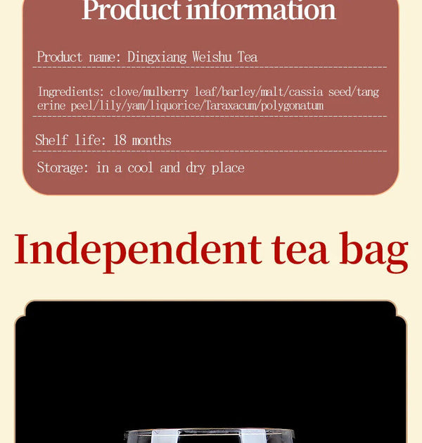 Dingxiang Weishu Tea Healthy Herb Tea Bag 150g/30 Bags