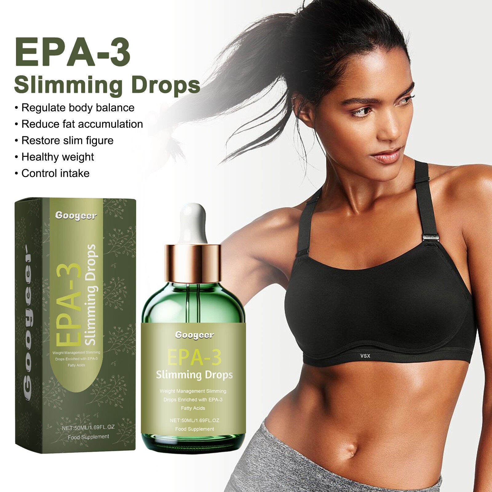 EPA-3 Slimming Drops Body Shaping Drops - Firm Arms, Thighs, and Waist Main image