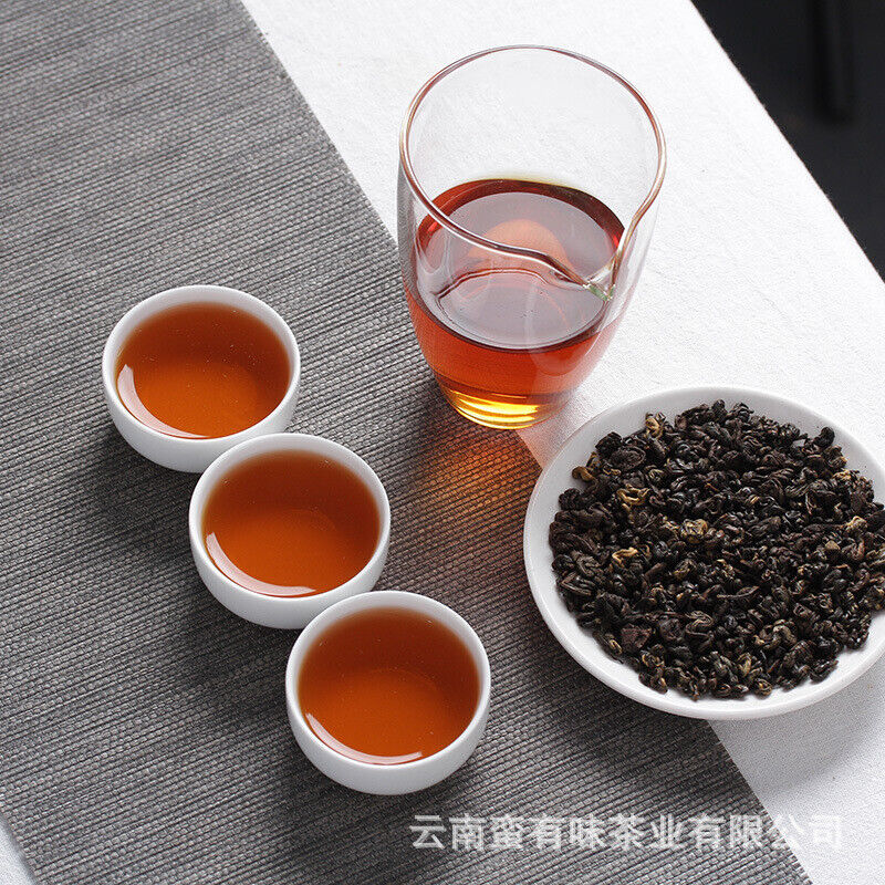 HelloYoung 500g Black Tea Yunnan Fengqing Dian Hong Kung Fu Black Tea Two Leaves Red Conch