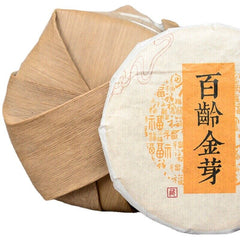 cooked tea cake Bailing Golden Bud cooked cake 100g Natural Pu-Erh Tea