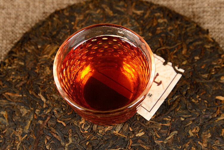 HelloYoung 357g Yunnan Pu'er Ripe Tea Jingmai Mountain Seven Cakes Ripe Tea Pu'er Tea